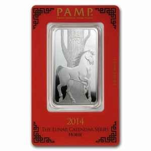 2014 PAMP Lunar Horse 1oz Silver Bar | Buy Online