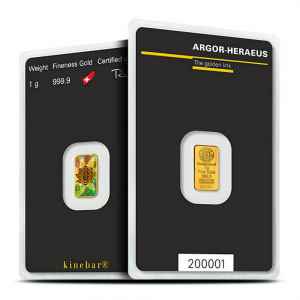 Argor-Heraeus Kinebar 1g Gold Bar