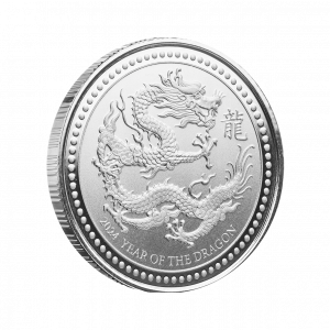 Samoa Year of the Dragon Half oz Silver Proof Like Coin