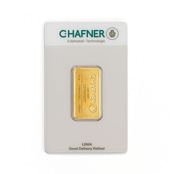 C Hafner 10g Minted Gold Bar